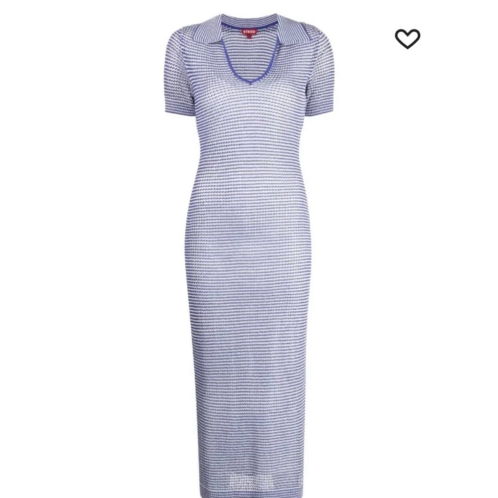 staud - Oceane lined mesh midi dress - small